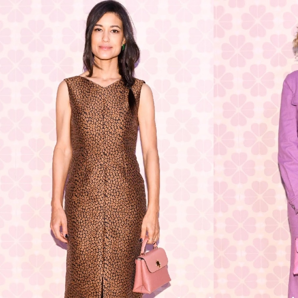 Kate Spade Flora Leopard Jacquard Midi Dress